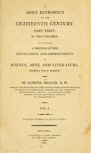 Cover of A brief retrospect of the eighteenth century by Miller, Samuel