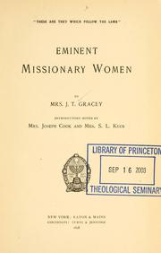 Front cover of Eminent missionary women by Annie Ryder Gracey