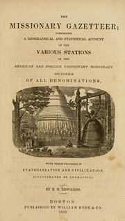 Front cover of The missionary gazetteer by B. B. Edwards