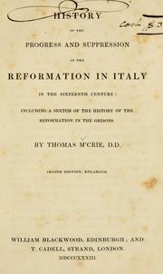 Cover of History of the progress and suppression of the reformation in Spain in the sixteenth century by M'Crie, Thomas