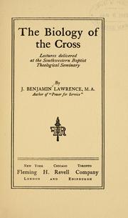 Front cover of The biology of the cross by J. B. Lawrence
