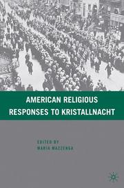 Front cover of American religious responses to Kristallnacht by Maria Mazzenga