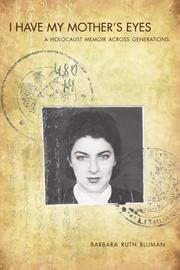 Front cover of I have my mother's eyes by Barbara R. Bluman