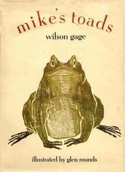 Cover of Mike's toads by Wilson Gage