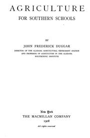 Cover of Agriculture for southern schools by J. F. Duggar