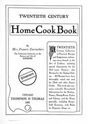 Front cover of Twentieth century home cook book by Francis Carruthers