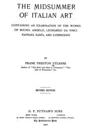 Cover of The midsummer of Italian art by Frank Preston Stearns