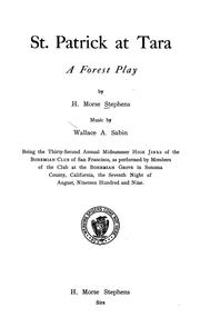 Cover of St. Patrick at Tara by Stephens, H. Morse