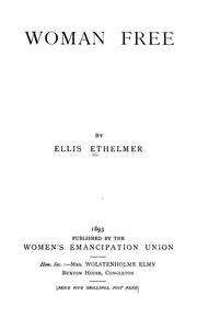 Front cover of Woman free by Ellis Ethelmer