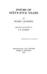 Front cover of Poems of sixty-five years by William Ellery Channing