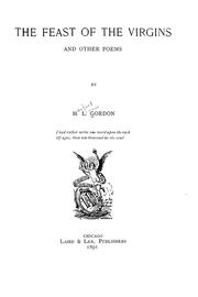 Cover of The Feast of the Virgins and Other Poems by Hanford Lennox Gordon