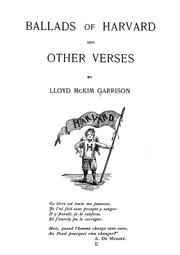 Front cover of Ballads of Harvard and other verses by Lloyd McKim Garrison
