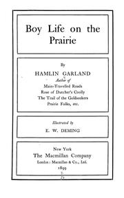 Front cover of Boy life on the prairie by Hamlin Garland