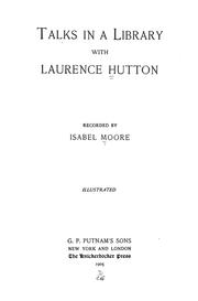 Cover of Talks in a library with Laurence Hutton by Laurence Hutton