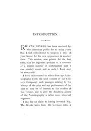 Front cover of Rip Van Winkle as played by Joseph Jefferson by Joseph Jefferson