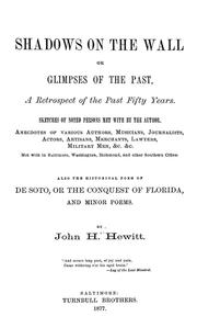 Cover of Shadows on the wall by John Hill Hewitt
