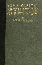 Front cover of Some musical recollections of fifty years by Hoffman, Richard