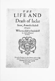 Front cover of The life and death of Jack Straw. 1593 by George Peele