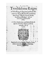 Cover of The troublesome reign of John, king of England ... 1591 by Unknown