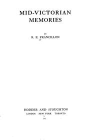 Cover of Mid-Victorian memories by R. E. Francillon