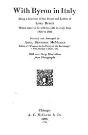 Front cover of With Byron in Italy by Lord Byron