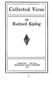 Cover of Collected verse by Rudyard Kipling