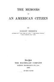 Front cover of The memoirs of an American citizen by Herrick, Robert