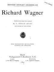 Front cover of Richard Wagner by Houston Stewart Chamberlain