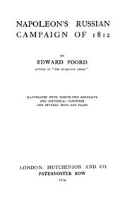 Front cover of Napoleon's Russian campaign of 1812 by Edward A. Foord