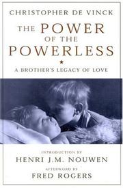 Front cover of The power of the powerless by Christopher De Vinck