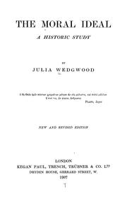 Cover of The Moral Ideal: A Historic Study by Julia Wedgwood