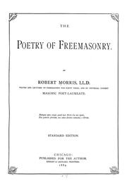 Front cover of The poetry of freemasonry by Morris, Robert