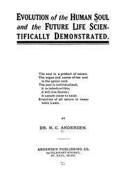 Front cover of Evolution of the human soul and the future life scientifically demonstrated by Niels Christian Andersen