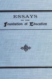 Front cover of Essays on the Foundation of Education by John A. Godrycz