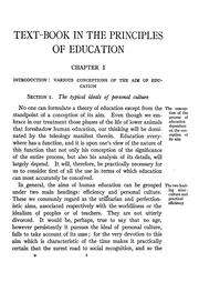 Front cover of A text-book in the principles of education by Henderson, Ernest Norton.