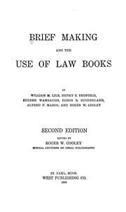 Front cover of Brief making and the use of law books by Roger W. Cooley