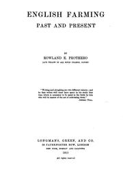 Cover of English farming, past and present by Rowland Edmund Prothero Ernle