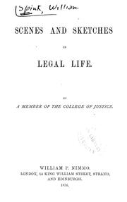 Front cover of Scenes and sketches in legal life by William Spink
