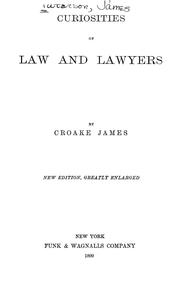 Cover of Curiosities of law and lawyers by Paterson, James