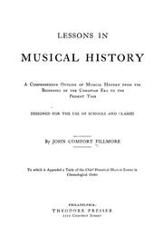 Front cover of Lessons in musical history by John Comfort Fillmore