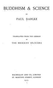 Cover of Buddhism & science by Paul Dahlke