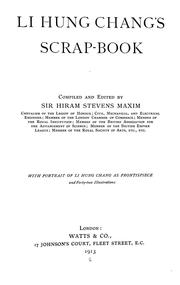 Front cover of Li Hung Chang's scrap-book by Hiram S. Maxim