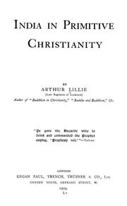 Cover of India in primitive Christianity by Lillie, Arthur