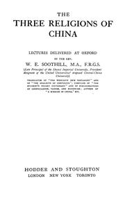 Front cover of The three religions of China by William Edward Soothill