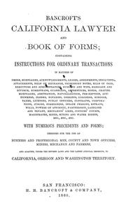Front cover of Bancroft's California lawyer and book of forms by D. P. Belknap