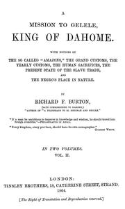 Cover of A mission to Gelele, King of Dahome by Richard Francis Burton