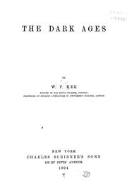 Cover of The dark ages by William Paton Ker