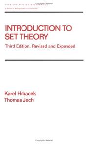 Front cover of Introduction to set theory by Karel Hrbacek