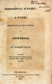 Front cover of Mississippian scenery by Mead, Charles.