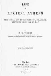 Front cover of Life in ancient Athens by T. G. Tucker